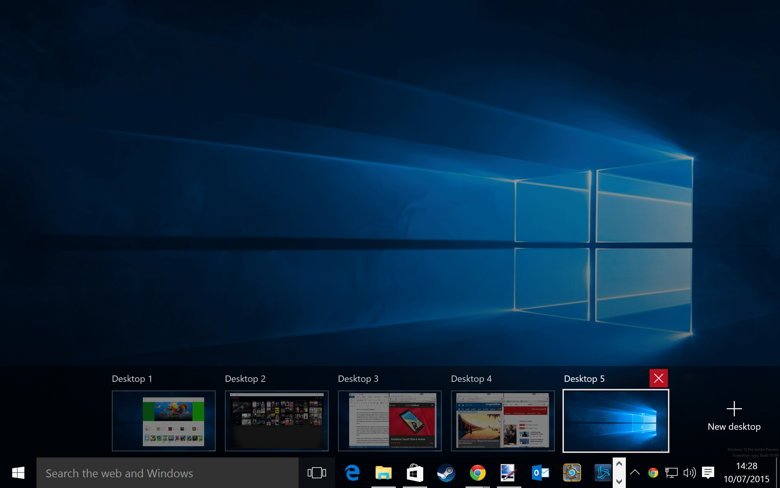 Windows 10 много мест. Рабочий стол Windows 10. Виды рабочего стола Windows. Вид рабочего стола Windows 10. Панель задач на рабочем столе.